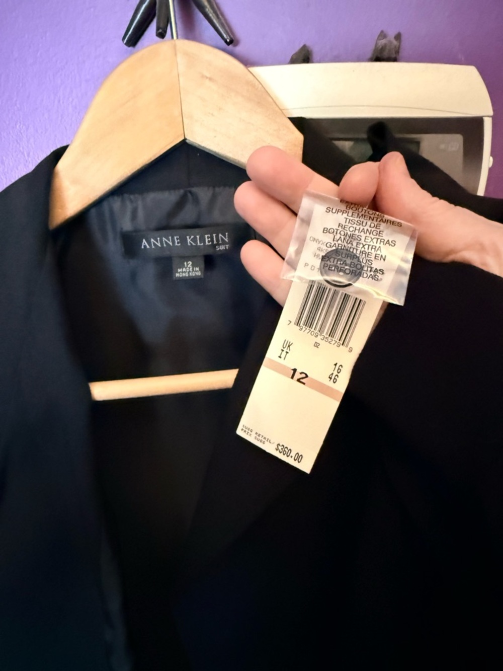 Anne Klein Black Tailored Jacket with Buckle Detail - Picture 3 of 4